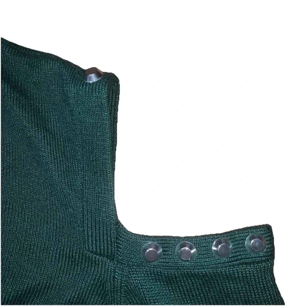 MICHAEL Michael KORS Sweater Womens M Cold Shoulder Pullover Tunic‎ Green Fall